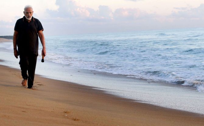 Modi-Xi meet: PM begins day with exercise, clearing litter