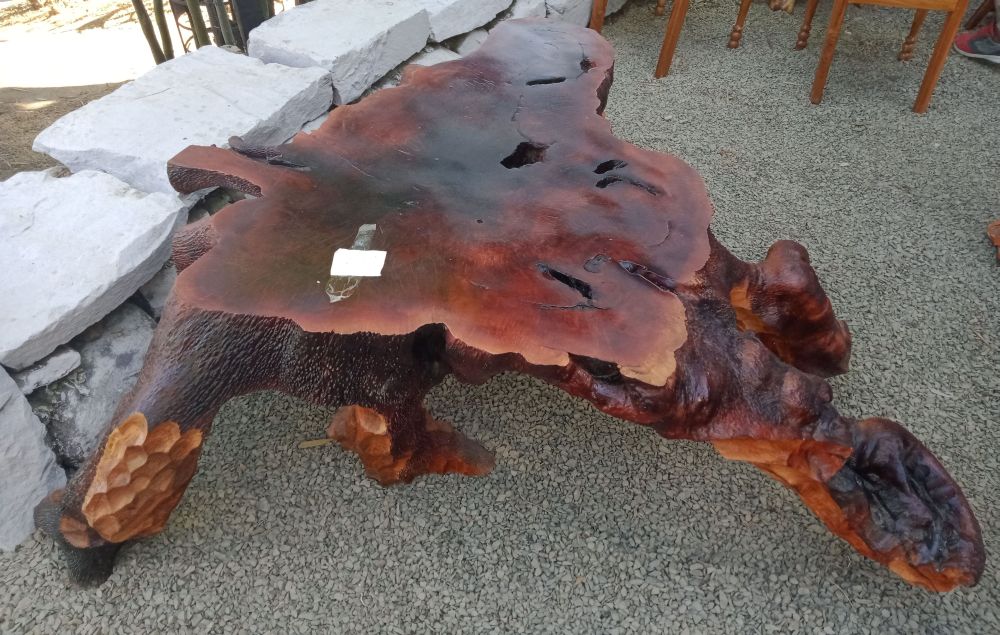 M/s BNY Enterprises Kohima exhibits huge wooden stall in Bamboo Pavilion at Hornbill Festival, Kisama. (Morung Photo)