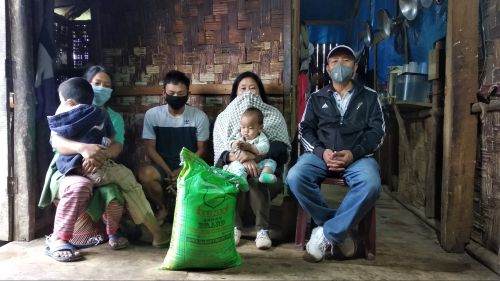 As COVID-19 relief Care and Support Society Mokokchung donated 25 kgs of rice to a family at Tsümarshiyong, Chungtia, Mokokchung on April 24.